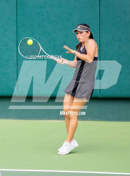Thumbnail 3 in The Woodlands vs Round Rock Westwood (UIL 6A Team Tennis Semifinal) photogallery.