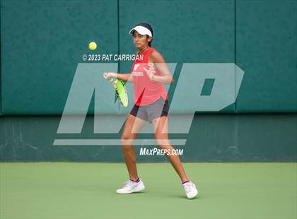 Thumbnail 3 in The Woodlands vs Round Rock Westwood (UIL 6A Team Tennis Semifinal) photogallery.