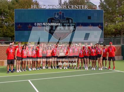 Thumbnail 2 in The Woodlands vs Round Rock Westwood (UIL 6A Team Tennis Semifinal) photogallery.