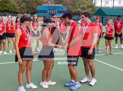 Thumbnail 3 in The Woodlands vs Round Rock Westwood (UIL 6A Team Tennis Semifinal) photogallery.