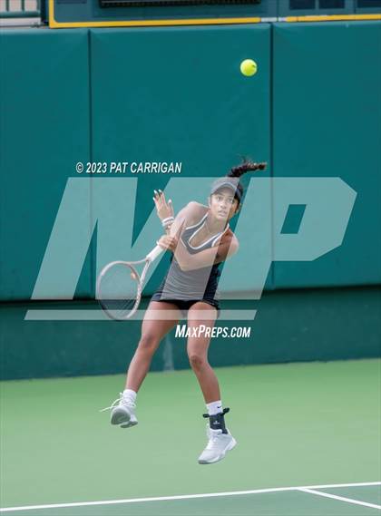 Thumbnail 1 in The Woodlands vs Round Rock Westwood (UIL 6A Team Tennis Semifinal) photogallery.