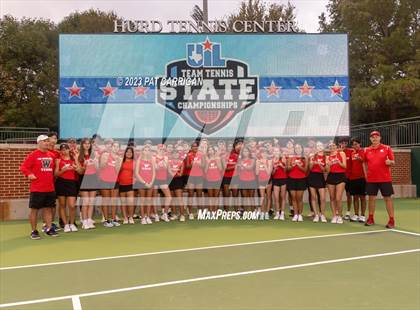 Thumbnail 1 in The Woodlands vs Round Rock Westwood (UIL 6A Team Tennis Semifinal) photogallery.