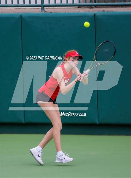 Thumbnail 2 in The Woodlands vs Round Rock Westwood (UIL 6A Team Tennis Semifinal) photogallery.