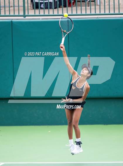 Thumbnail 1 in The Woodlands vs Round Rock Westwood (UIL 6A Team Tennis Semifinal) photogallery.