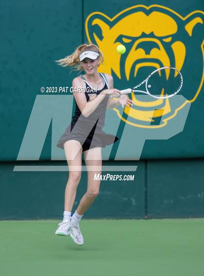 Thumbnail 2 in The Woodlands vs Round Rock Westwood (UIL 6A Team Tennis Semifinal) photogallery.
