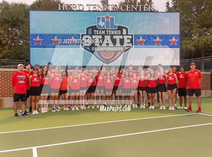 Thumbnail 1 in The Woodlands vs Round Rock Westwood (UIL 6A Team Tennis Semifinal) photogallery.