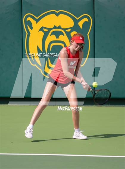 Thumbnail 1 in The Woodlands vs Round Rock Westwood (UIL 6A Team Tennis Semifinal) photogallery.