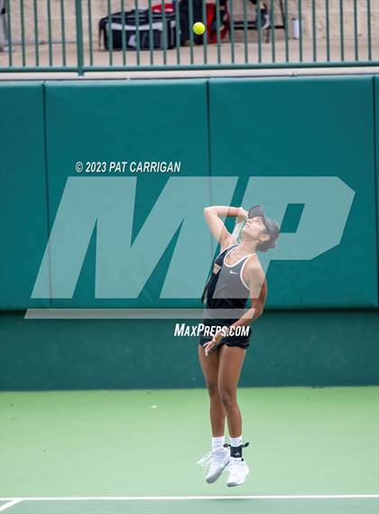 Thumbnail 3 in The Woodlands vs Round Rock Westwood (UIL 6A Team Tennis Semifinal) photogallery.