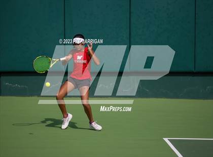 Thumbnail 2 in The Woodlands vs Round Rock Westwood (UIL 6A Team Tennis Semifinal) photogallery.