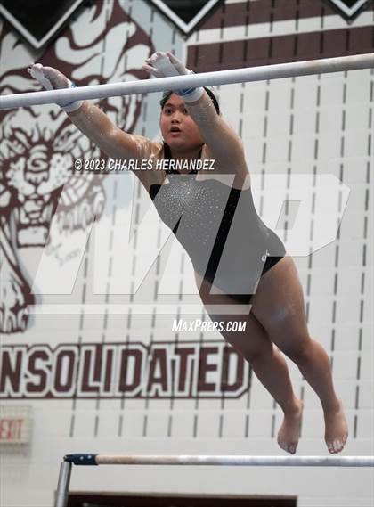 Thumbnail 1 in THSGCA State Meet (Uneven Bars- Optional) photogallery.