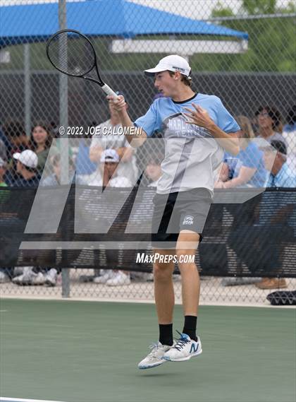 Thumbnail 2 in Harlan vs Coronado (UIL 6A Boys Singles Tennis State Semifinal) photogallery.