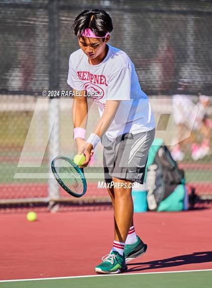 Thumbnail 2 in Fort Bend Kempner @ Galena Park (UIL Tennis 5A Region 3 Bi-District) photogallery.