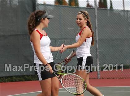 Thumbnail 2 in Monte Vista vs. St. Francis (CIF NorCal Team Tennis Championships) photogallery.