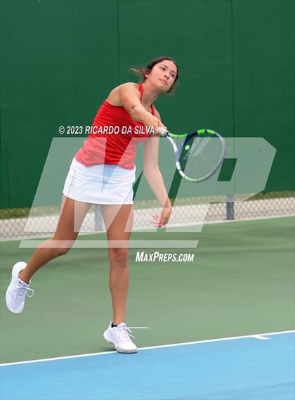 Thumbnail 2 in UIL 3A & 4A Tennis Doubles Quarterfinals photogallery.