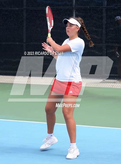 Thumbnail 2 in UIL 3A & 4A Tennis Doubles Quarterfinals photogallery.