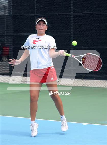 Thumbnail 2 in UIL 3A & 4A Tennis Doubles Quarterfinals photogallery.