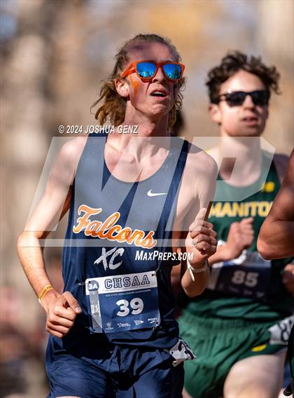 Thumbnail 1 in CHSAA 3A Cross Country Final photogallery.