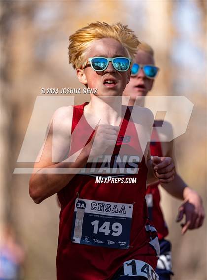 Thumbnail 1 in CHSAA 3A Cross Country Final photogallery.