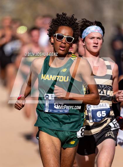 Thumbnail 2 in CHSAA 3A Cross Country Final photogallery.