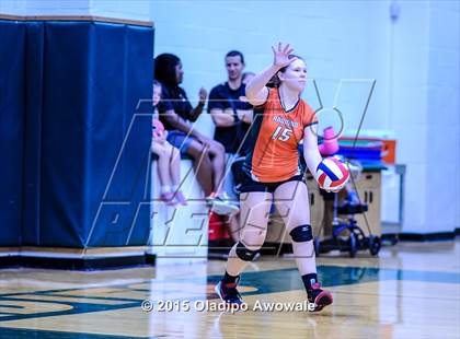 Thumbnail 1 in Naaman Forest vs Richardson (GISD Volleyball Tournament) photogallery.