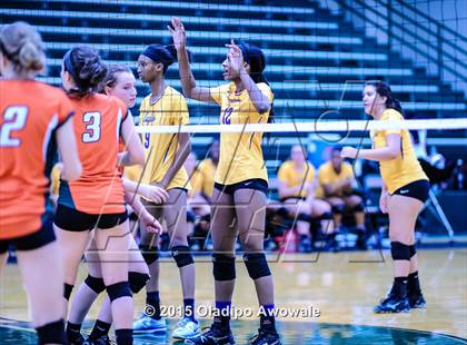 Thumbnail 1 in Naaman Forest vs Richardson (GISD Volleyball Tournament) photogallery.