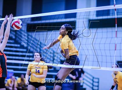 Thumbnail 1 in Naaman Forest vs Richardson (GISD Volleyball Tournament) photogallery.