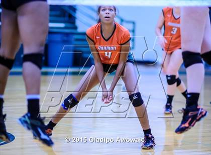 Thumbnail 1 in Naaman Forest vs Richardson (GISD Volleyball Tournament) photogallery.