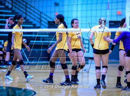 Thumbnail 1 in Naaman Forest vs Richardson (GISD Volleyball Tournament) photogallery.