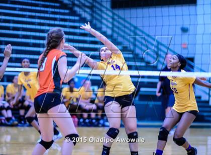Thumbnail 1 in Naaman Forest vs Richardson (GISD Volleyball Tournament) photogallery.