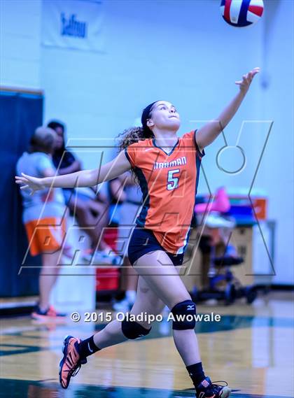 Thumbnail 2 in Naaman Forest vs Richardson (GISD Volleyball Tournament) photogallery.