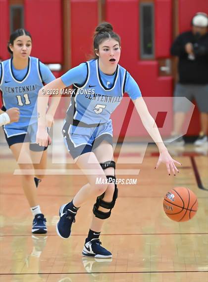 Thumbnail 3 in Desert Vista vs. Centennial (Hoophall West Invitational) photogallery.