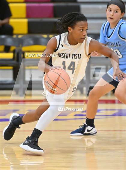 Thumbnail 2 in Desert Vista vs. Centennial (Hoophall West Invitational) photogallery.