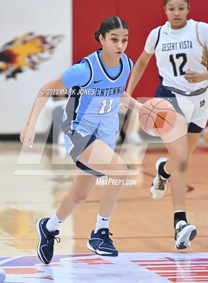 Thumbnail 2 in Desert Vista vs. Centennial (Hoophall West Invitational) photogallery.