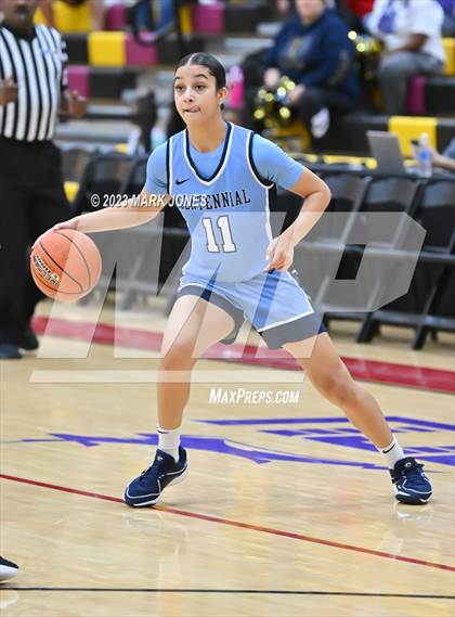 Thumbnail 2 in Desert Vista vs. Centennial (Hoophall West Invitational) photogallery.