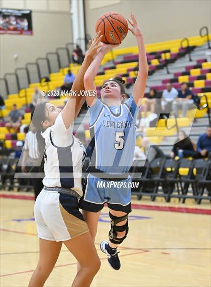 Thumbnail 1 in Desert Vista vs. Centennial (Hoophall West Invitational) photogallery.