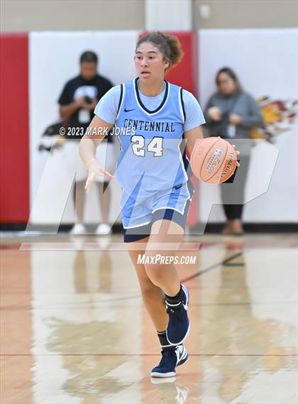 Thumbnail 2 in Desert Vista vs. Centennial (Hoophall West Invitational) photogallery.