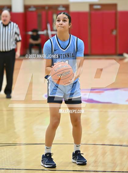 Thumbnail 2 in Desert Vista vs. Centennial (Hoophall West Invitational) photogallery.