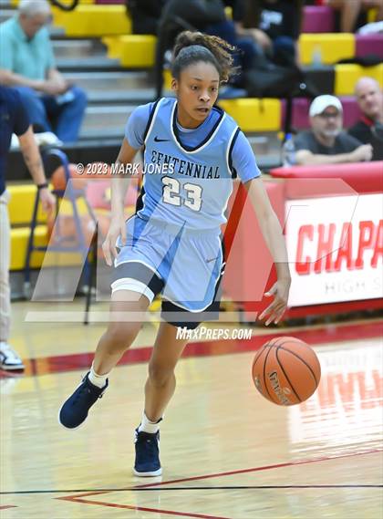 Thumbnail 2 in Desert Vista vs. Centennial (Hoophall West Invitational) photogallery.