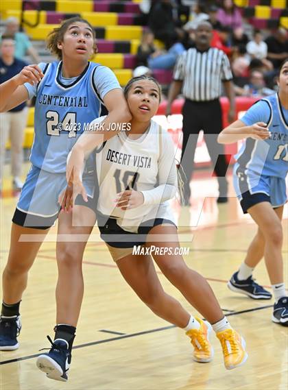 Thumbnail 3 in Desert Vista vs. Centennial (Hoophall West Invitational) photogallery.