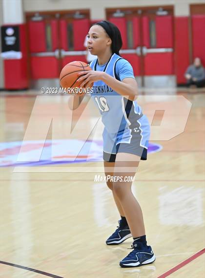 Thumbnail 2 in Desert Vista vs. Centennial (Hoophall West Invitational) photogallery.