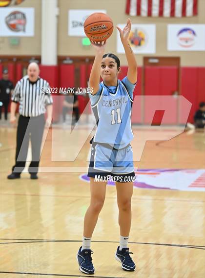 Thumbnail 3 in Desert Vista vs. Centennial (Hoophall West Invitational) photogallery.