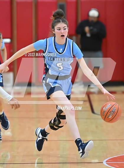 Thumbnail 1 in Desert Vista vs. Centennial (Hoophall West Invitational) photogallery.