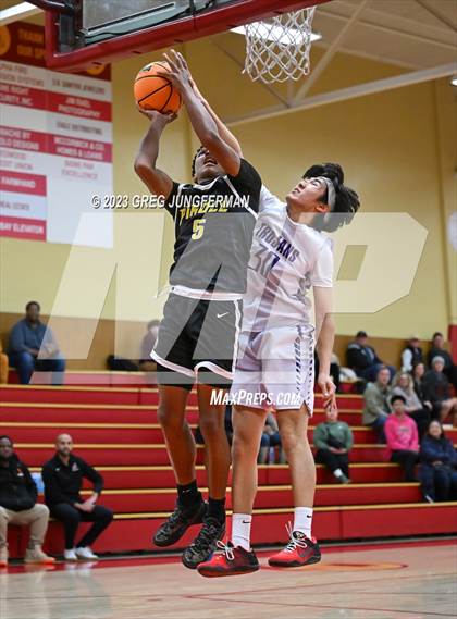 Thumbnail 3 in Pinole Valley vs. Petaluma (Rose City Tournament @Cardinal Newman) photogallery.