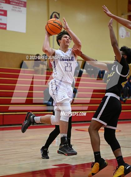 Thumbnail 2 in Pinole Valley vs. Petaluma (Rose City Tournament @Cardinal Newman) photogallery.