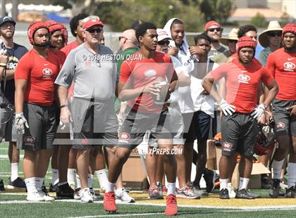 Thumbnail 1 in Mater Dei vs. Mission Viejo (Battle at the Beach 7-on-7) photogallery.