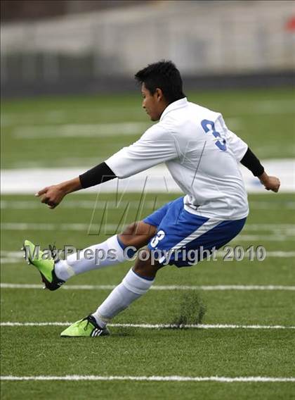 Thumbnail 1 in Grand Prairie vs. Bowie (Martin Invitational Soccer Tournament)) photogallery.