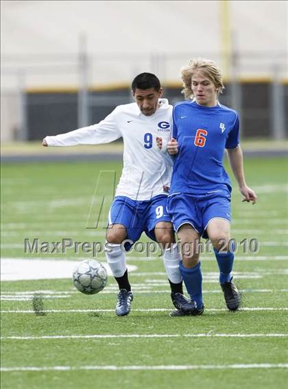 Thumbnail 1 in Grand Prairie vs. Bowie (Martin Invitational Soccer Tournament)) photogallery.