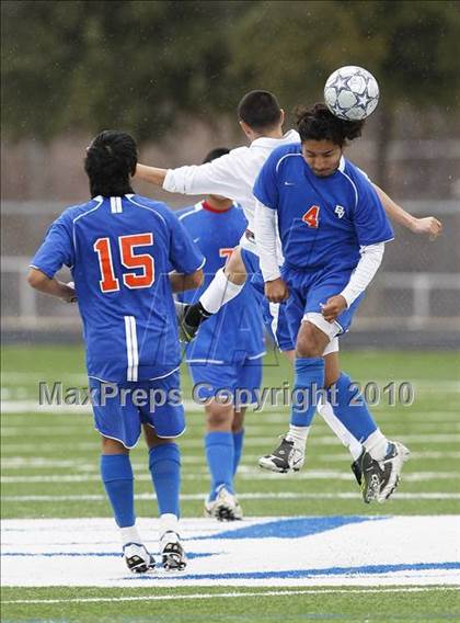 Thumbnail 1 in Grand Prairie vs. Bowie (Martin Invitational Soccer Tournament)) photogallery.