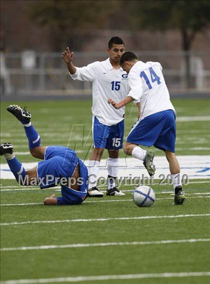 Thumbnail 1 in Grand Prairie vs. Bowie (Martin Invitational Soccer Tournament)) photogallery.