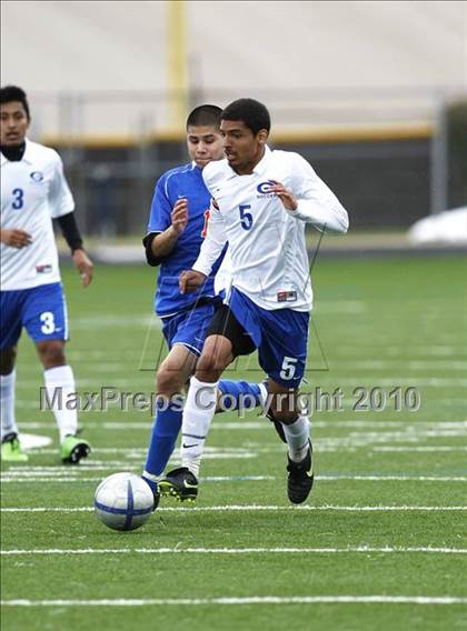 Thumbnail 1 in Grand Prairie vs. Bowie (Martin Invitational Soccer Tournament)) photogallery.